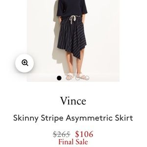 Vince Skirts - Vince skinny stripe skirt with rope belt Vince Skirts - Vince skinny stripe skirt with rope belt